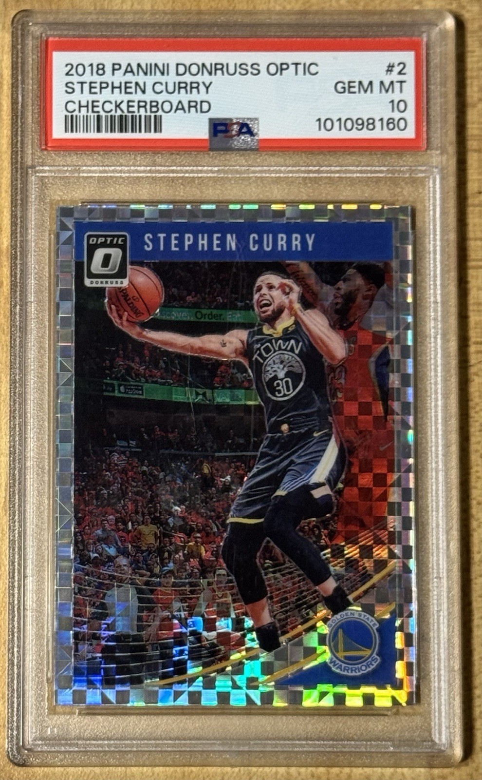 Stephen Curry PSA 10 2018 Optic Checkerboard Prizm Low Pop #2 Warriors Steph 🏀