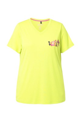 Ulla Popken Damen große Größen Funktions Shirt Wild V Ausschnitt Halbarm 840612
