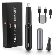 Nose and Ear Hair Trimmer for Men Women Electric Nose Hair Shaver with Battery