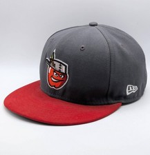 Fort Wayne TinCaps Gray Red New Era 59Fifty Fitted Size 7 3/8 Hat Cap Flat Bill