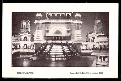 Ansichtskarte London, Franco-British Exhibition 1908, The Cascade 