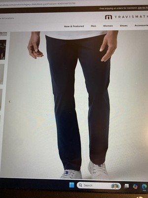 TravisMathew Men's Navy Size 34 Stretchknit Pants 