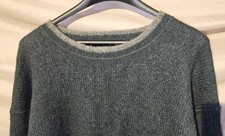 Woolrich Green Wool Pullover Sweater Men's MED Vintage Made in USA - Distressed