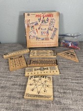 Vtg Peg Board Games  Instructions 1989 Chadwick Set of 7