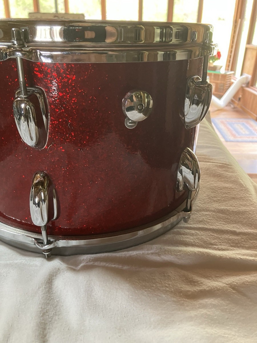 Slingerland 8x12 Sparkling Red Pearl Tom Drum with Original Heads