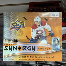 Factory Sealed Hobby Box 2023-24 Upper Deck Synergy NHL Hockey Cards