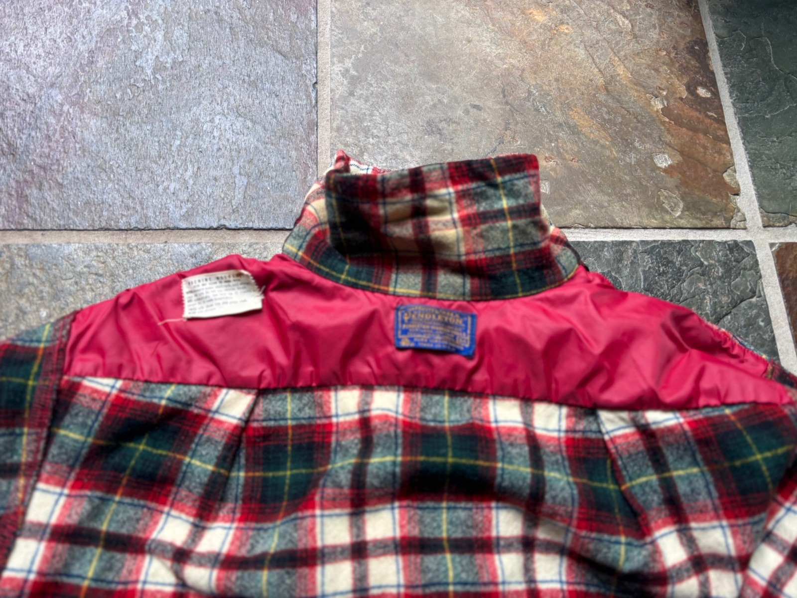 VTG 60s Pendleton LOOP Collar Wool Over shirt.M/L - image 7