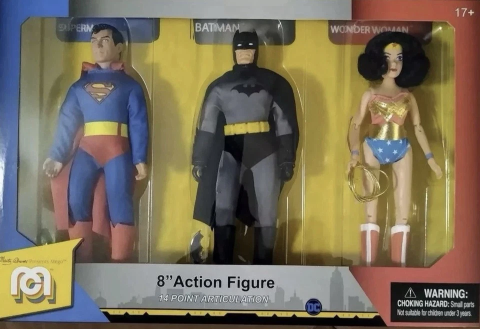 Mego DC Comics  Super-Hero 3 Pack Batman Superman Wonder Woman - Image 4 of 4