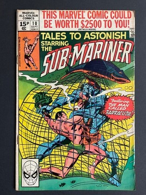 TALES TO ASTONISH starring the SUBMARINER, No. 10, MARVEL Bronze Age 1980