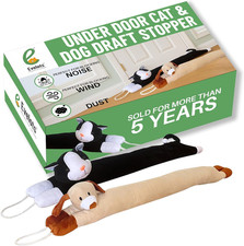 under Door Cat  Dog Draft Stopper - Weighted - 2 Pack - Keep Cold Air Out - Odo
