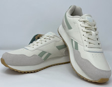 Reebok Unisex White/Green/Gray Low Top Lace-Up Athletic Sneaker No Box