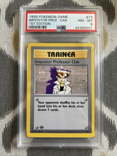 Impostor Professor Oak (1st Edition) graded PSA 8 for sale on eBay