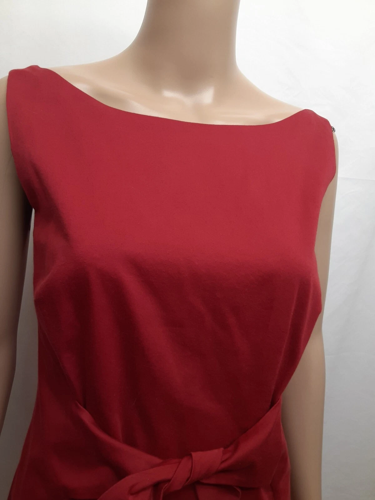 Abito Moschino economico e chic senza maniche in cotone al ginocchio taglia IT 44 US 10