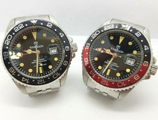 OROLOGIO TOURBILLON GMT INOX 100%, VINTAGE STYLE, JUBILEE, 40 mm, MVT MIYOTA QRZ