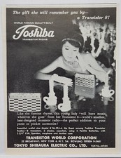 1959 Toshiba Transistor 8 Radios MCM Vintage Original Print Ad 50's 5"
