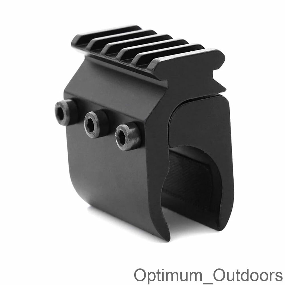 Rifle Barrel Clamp w 5 Slot 20mm Weaver Rail Bipod Flashlight Scope