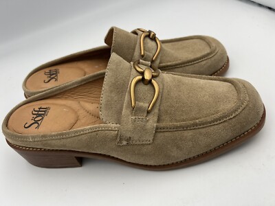 Sofft  Rosalia  Suede Leather Dune Tan Mule Slip-on Loafer Shoe WMN Size 9M NEW