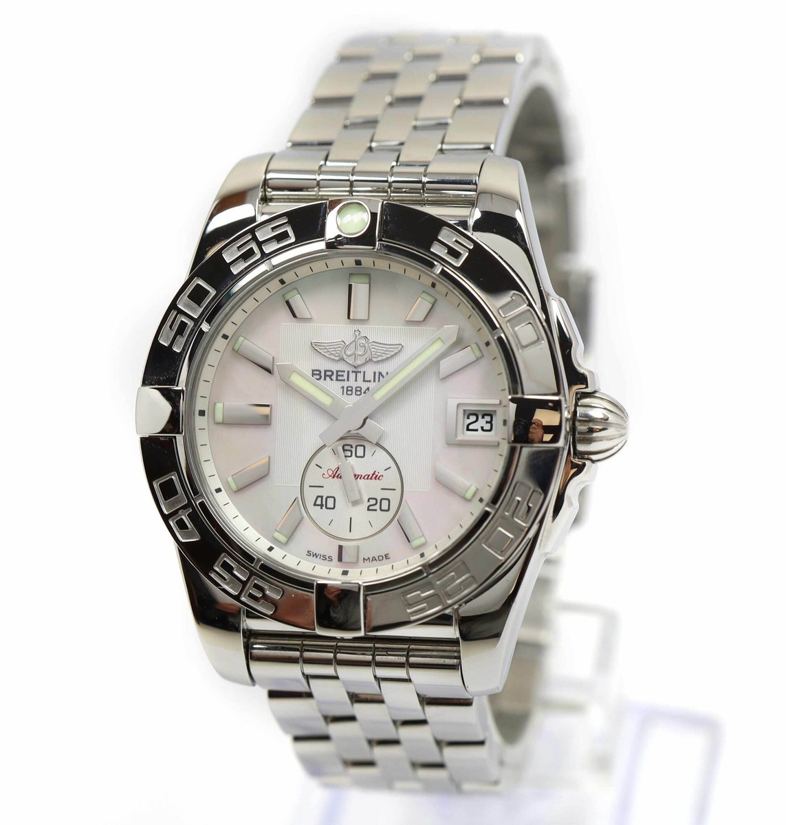 Ladies Breitling Galactic 36 A37330 36MM Mop Dial Stainless Steel