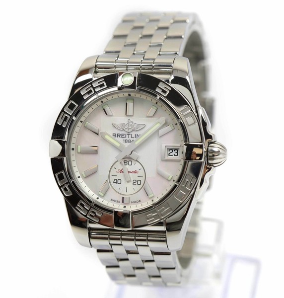 Ladies Breitling Galactic 36 A37330 36MM Mop Dial Stainless Steel