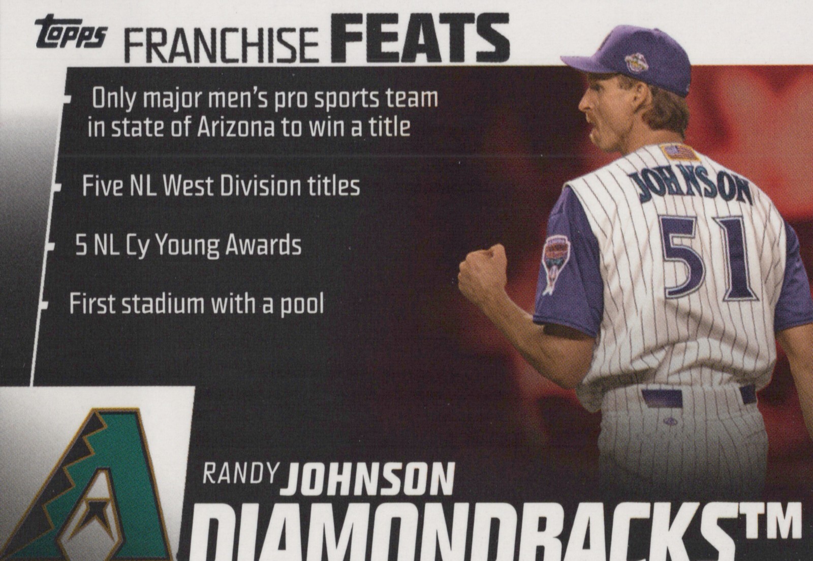 2019 Topps Franchise Feats #FF-2 Randy Johnson Arizona Diamondbacks {BOX 22 C3}