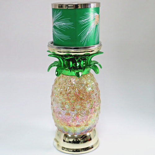 Bath & Body Works Pineapple Water Globe Pedestal 3Wick Candle Holder