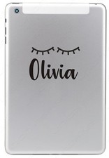 Eyelashes Personalised iPad Laptop Notebook Vinyl Sticker Decal PG88