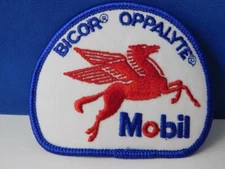 MOBIL OIL GAS STATION VINTAGE PATCH HAT VEST BADGE BICOR OPALYTE FLYING HORSE