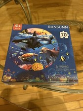 Puzzles for Kids Ages 4-6 - Underwater World, 70 Piece Round