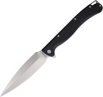 DGRVDFBKSW Daggerr Knives Vendetta Liner Lock Flipper Knife Dagger Blade 8Cr14Mo