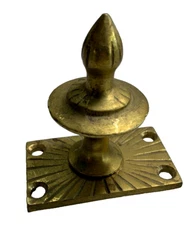 Antique Brass Knob Pull Handle Finial Top Topper Sun Burst Sun-brust Ornate
