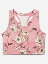 Justice Girls Size S 7-8 Pink Long Line Sports Bras
