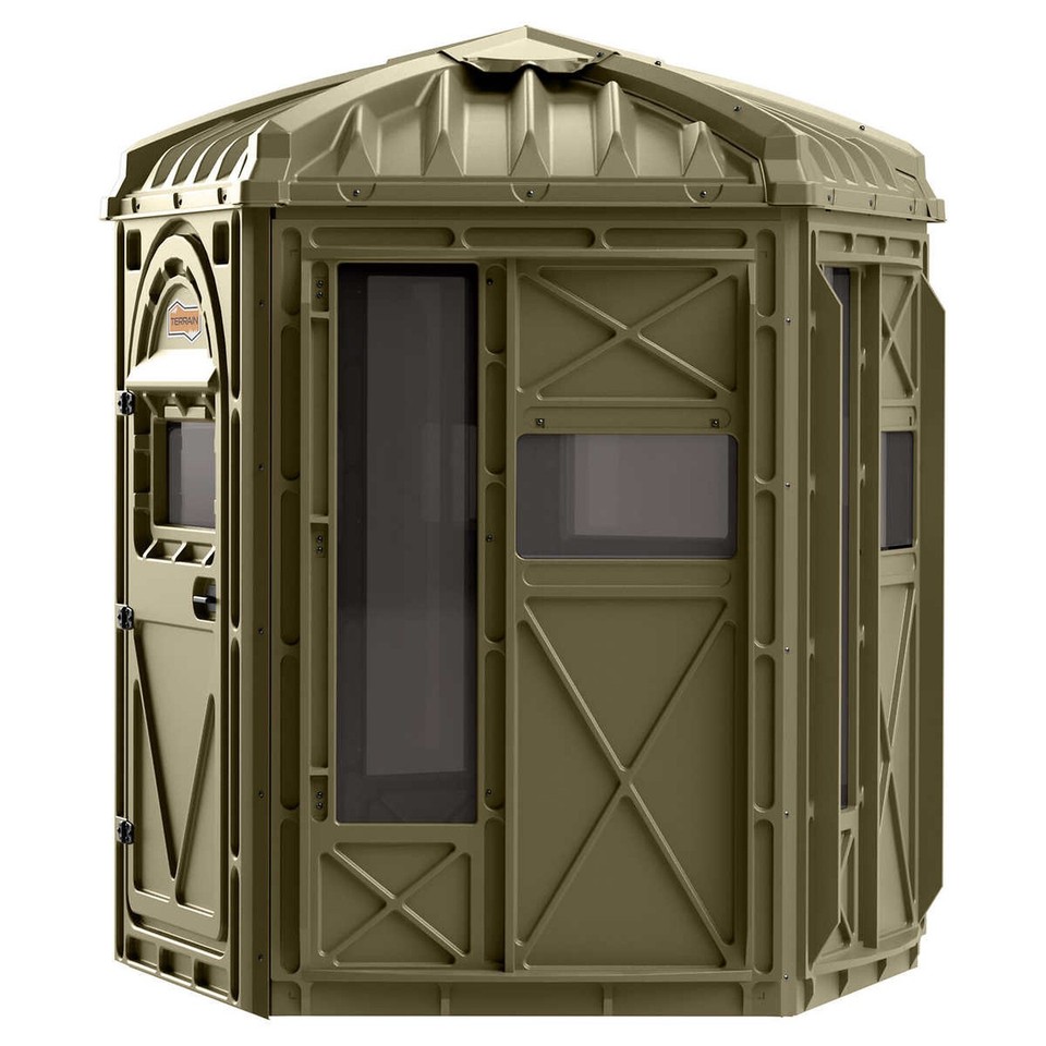 HUNTING BLINDS GROUND 360 PLASTIC PORTABLE DIY GEAR BOW BLIND DEER ...