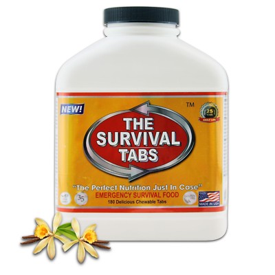  Emergency preparation food survival nutrition aid 180 tabs vanilla malt flavor