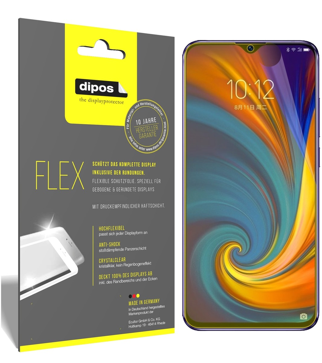 Dipos – 6 Pellicole Protettive Antiriflesso (Opache) Per Lenovo Z5s – Anti-impronta, Taglio Laser Made In Germany