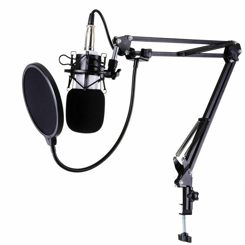 New Microphone & Webcam Heavy Duty Suspension Scissor Arm Boom Stand Desk Mount