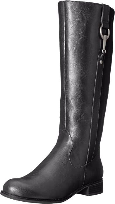 Lifestride Women's Sikora Wide Calf Knee High Leather Boots. Size