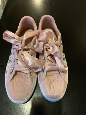 puma pink velvet shoes
