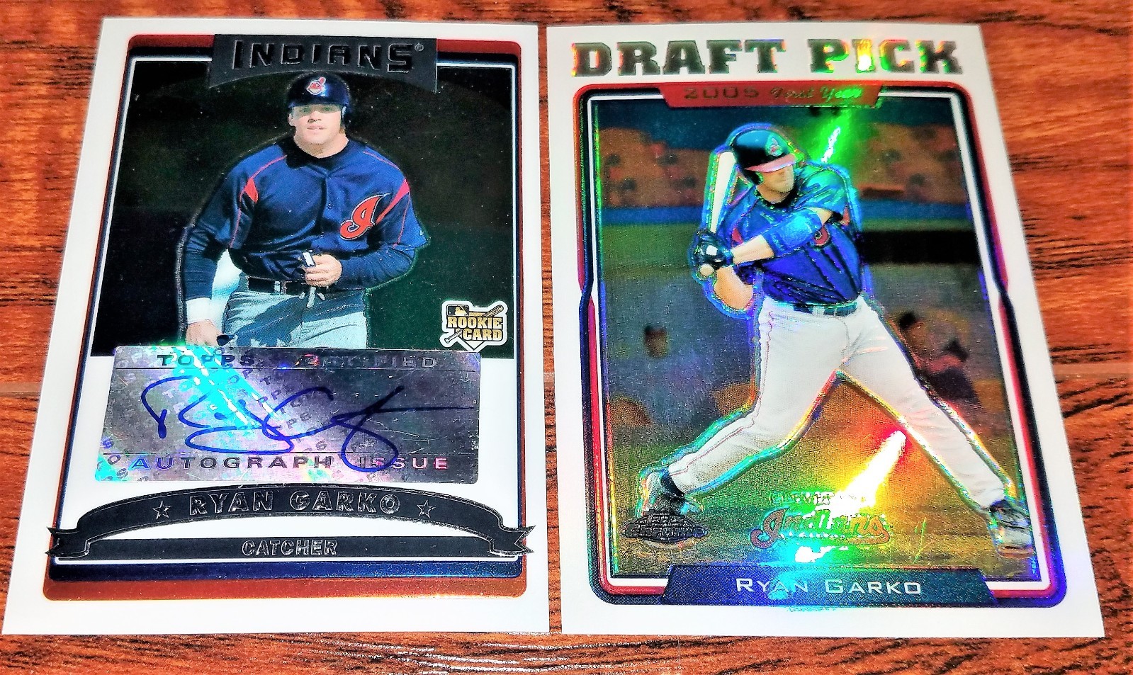 Rookie Set: 2005 2006 Topps Chrome REFRACTOR #331 #468 RYAN GARKO AUTOGRAPH MINT