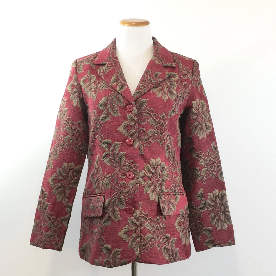 Precioso Blazer Tapiz DENIM And CO Mujer Talla XS Completamente Forrado Lavado a Máquina Foto 3 de 4