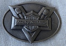 Vintage Harley Davidson V Twin 1983 80th Anniversary Belt Buckle