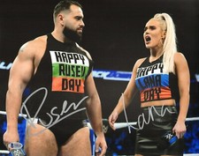 Rusev & Lana Signed 11x14 Photo BAS Beckett COA WWE Day #1 Picture Autograph 219