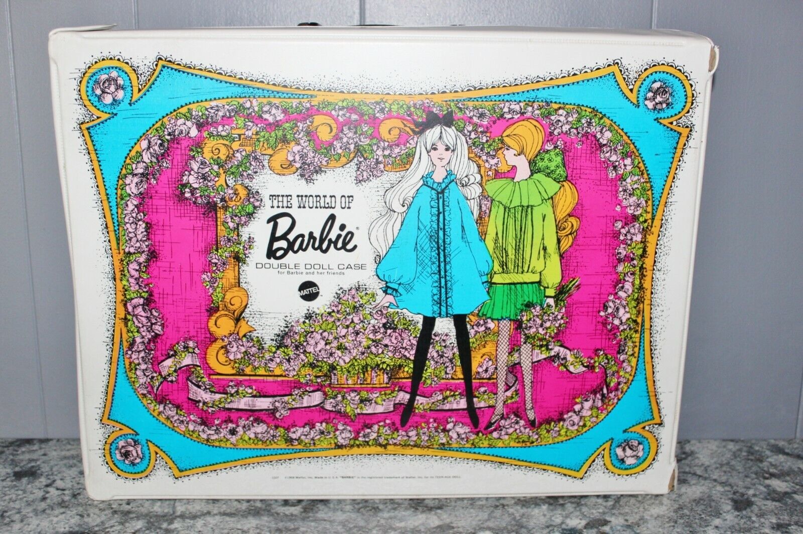 Vintage 1968 Mattel The World of Barbie Doll Case Pink No 1002 10x3x12 for sale online