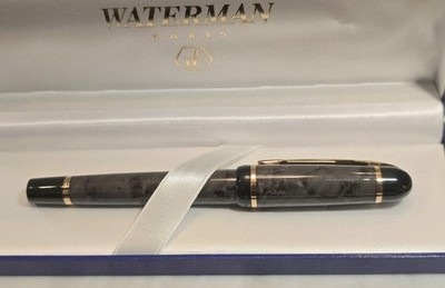 Vintage 1999 Waterman Phileas Grey Marble Rollerball Pen New Old Stock Rare