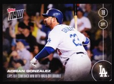 Adrian Gonzalez Dodgers Walk-Off Giants Madison Bumbarner 2016 Topps Now #480