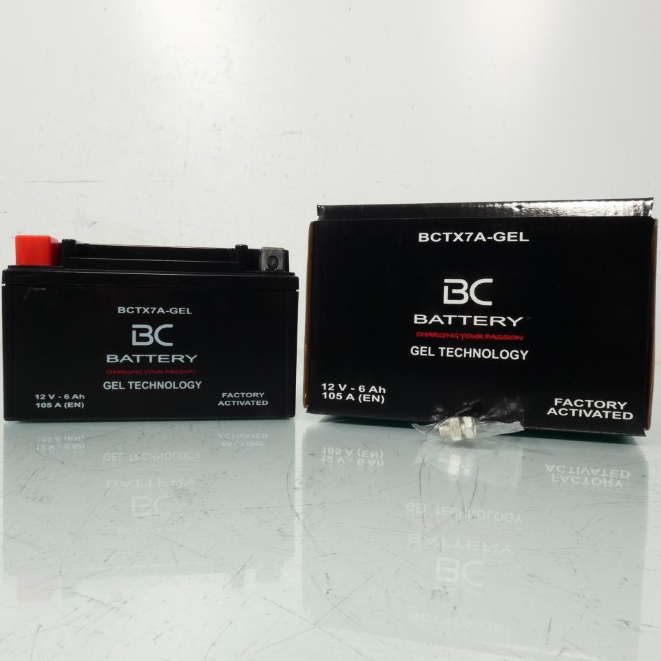 Batterie étanche SLA BC Battery YTX7A 12V pour scooter sans entretien
