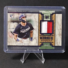2025 Topps Museum James Wood Meaningful Material Sapphire RC 21/25  Nationals
