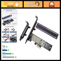 M.2 NVMe PCIe Adapter with Aluminum Heatsink & Low Profile Bracket, 4TB Support