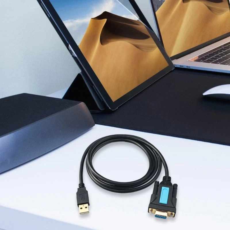 USB to RS232 Adapter USB 2.0 Male to RS232 Female DB9 Serial Converter Cable - Image 3 of 4