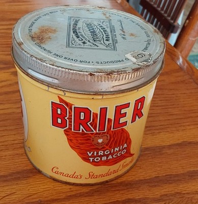 BRIER Virginia Tobacco Vintage TIN Montreal Canada