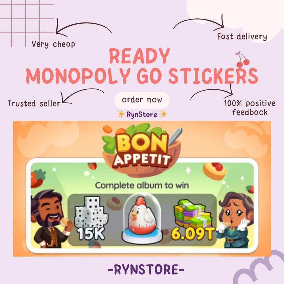 PEGATINAS MONOPOLY_GO_COZY COMFORTS 1⭐️-6⭐️ (Todas las pegatinas disponibles) 💯 Foto 3 de 3